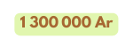 1 300 000 Ar